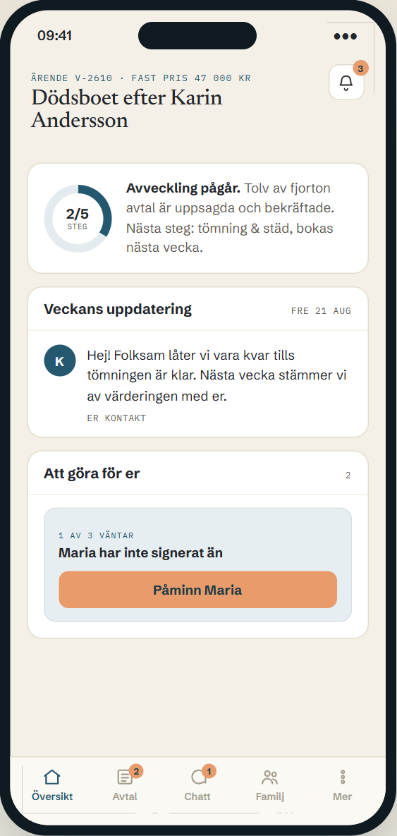 The case on mobile